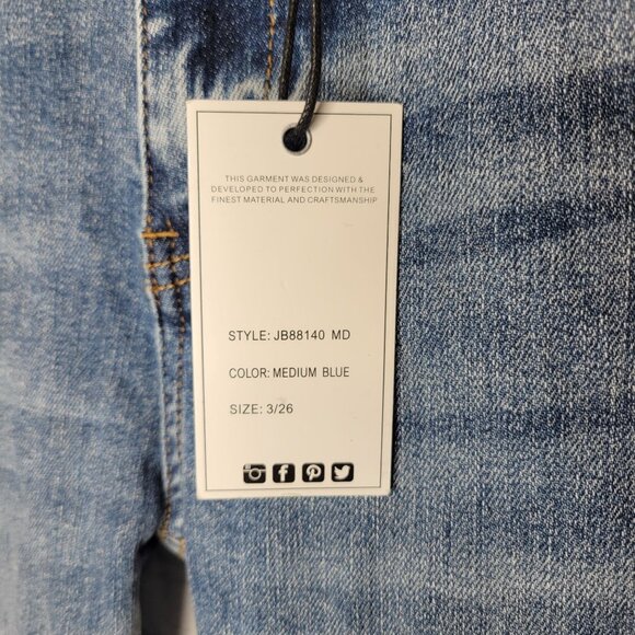 Judy Blue Women's Junior's Size 3 Jeans Boot Cut High Waist Raw Hem - Picture 6 of 9